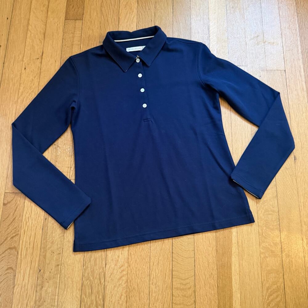 Peter Millar Long Sleeve Pique Polo S NWT